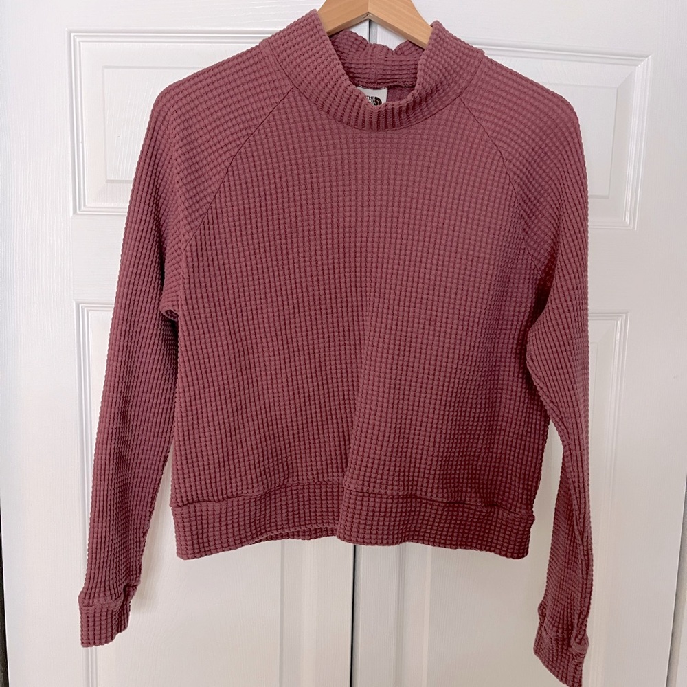North Face Waffle-Weave Mock Turtleneck - Size L